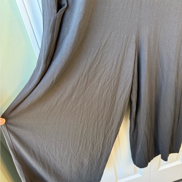 Eileen Fisher Wide Leg Jumpsuit With Pockets Jersey Knit Dark Gray Size XL - Picture 6 of 9
